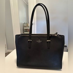 Kate Spade black leather tote